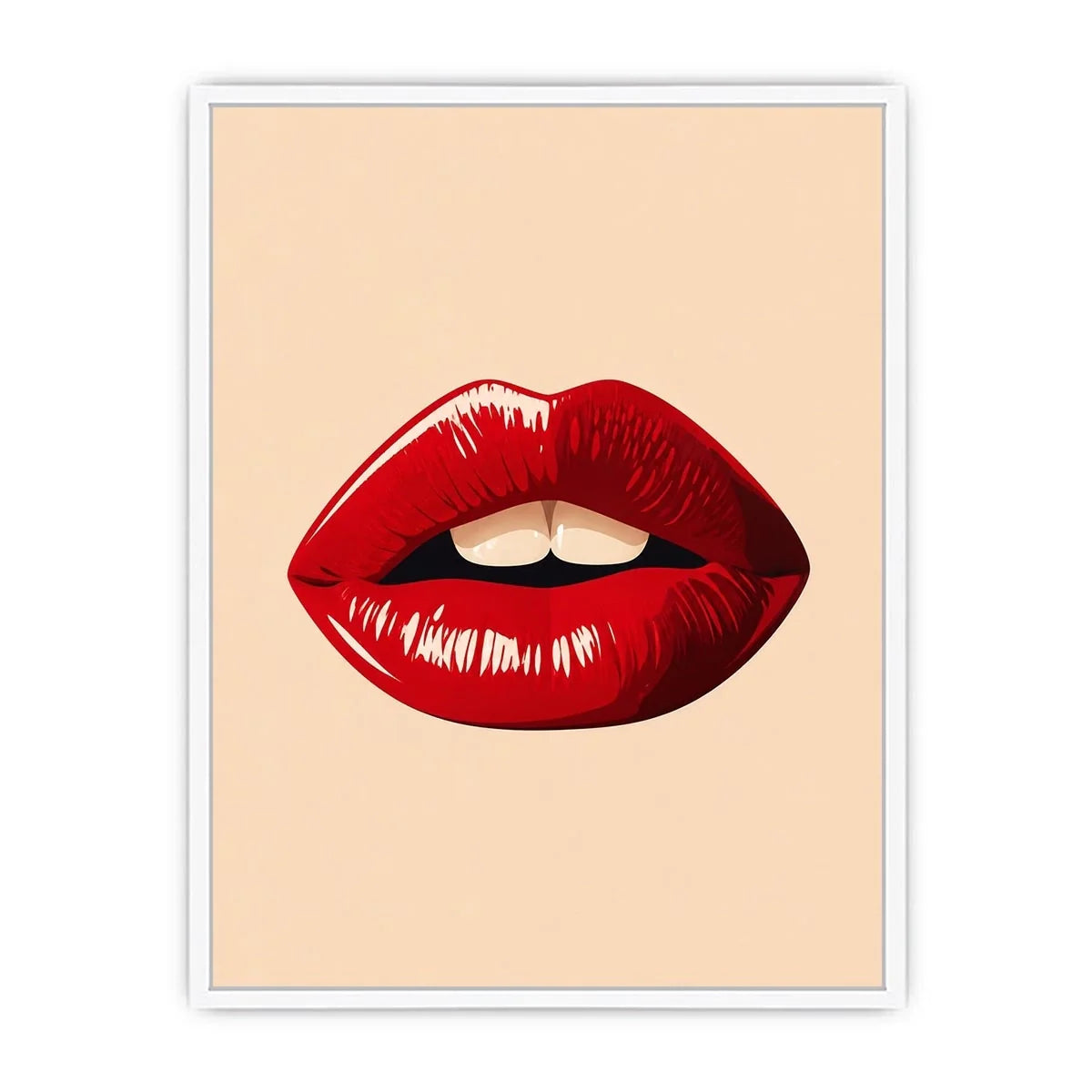 Kiss Me Lips Canvas Print