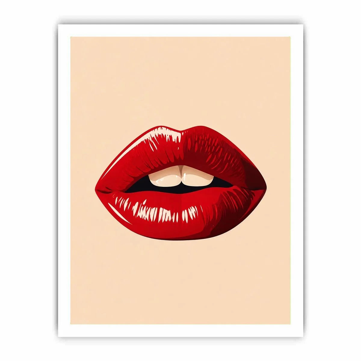 Kiss Me Lips Canvas Print