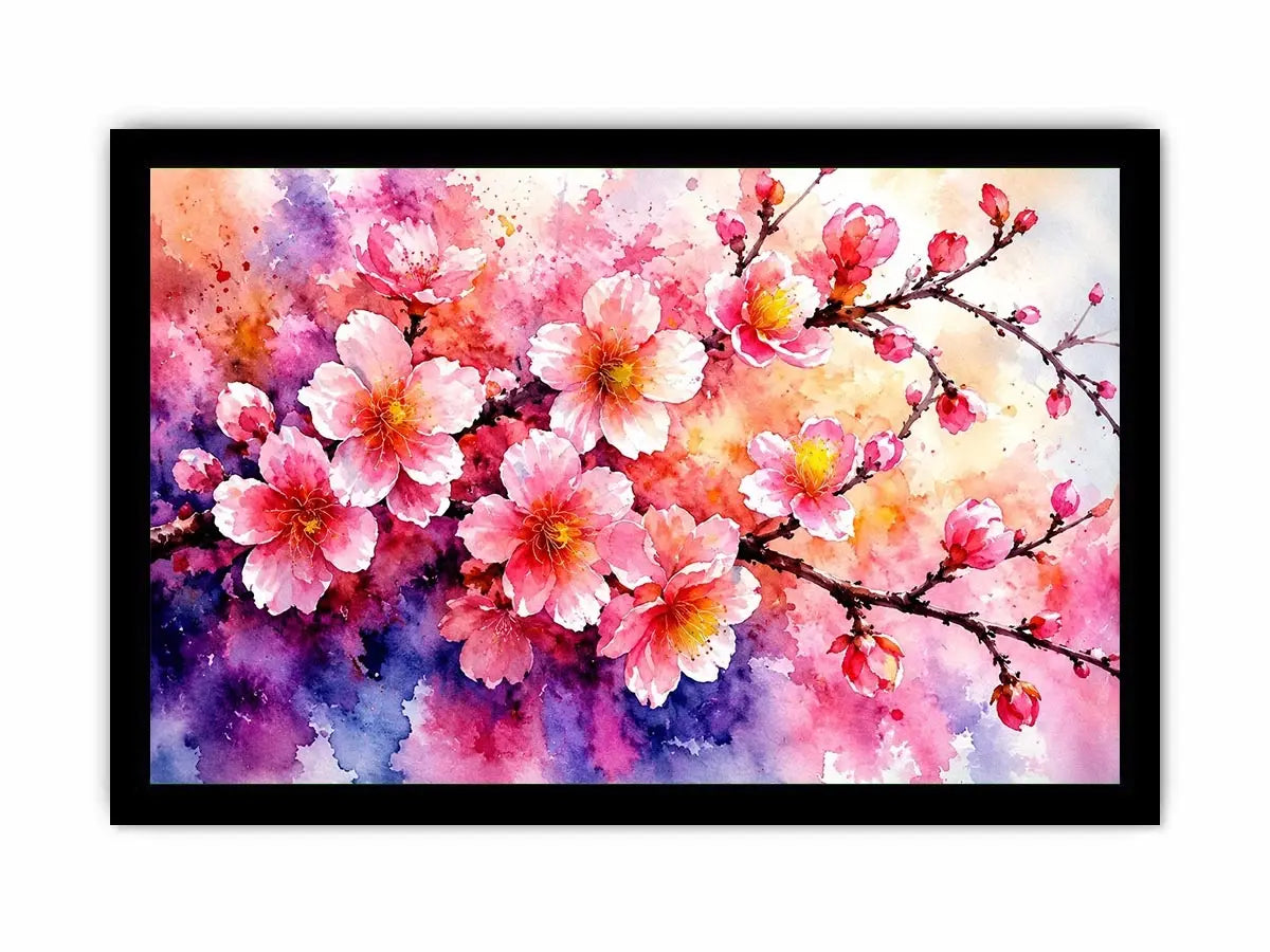 Pink Cherry Blossoms Canvas Print