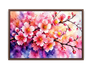 Pink Cherry Blossoms Canvas Print