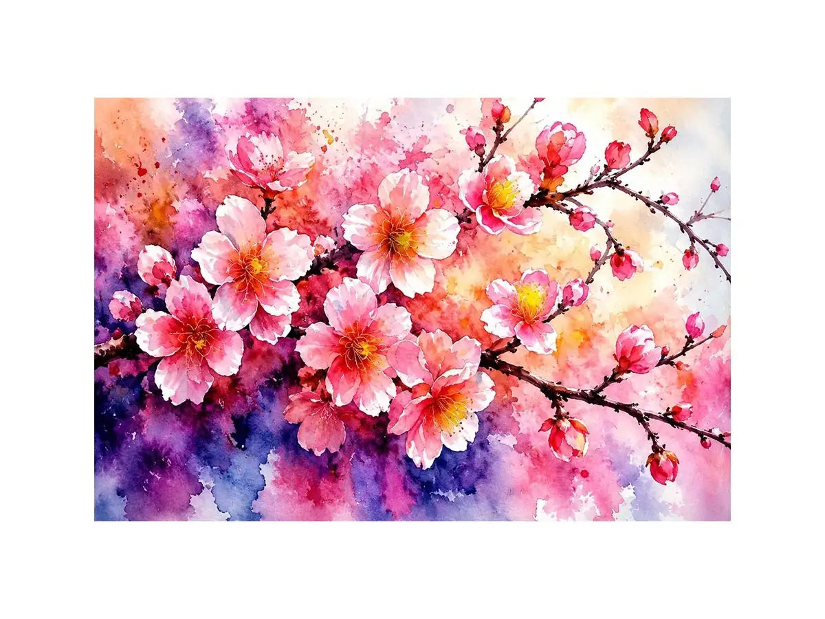 Pink Cherry Blossoms Canvas Print