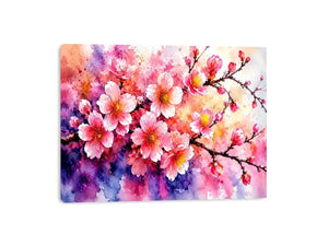 Pink Cherry Blossoms Canvas Print