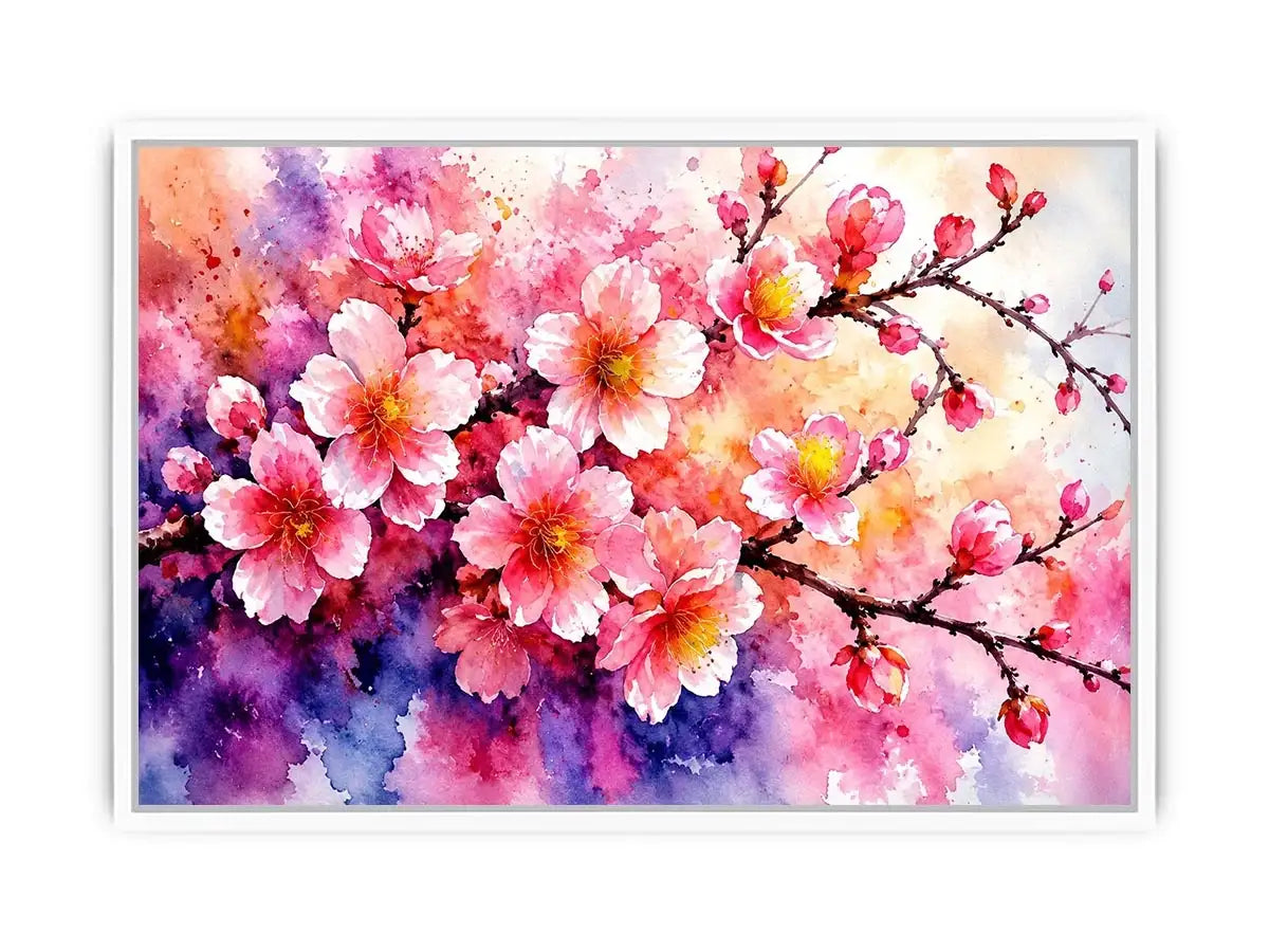 Pink Cherry Blossoms Canvas Print