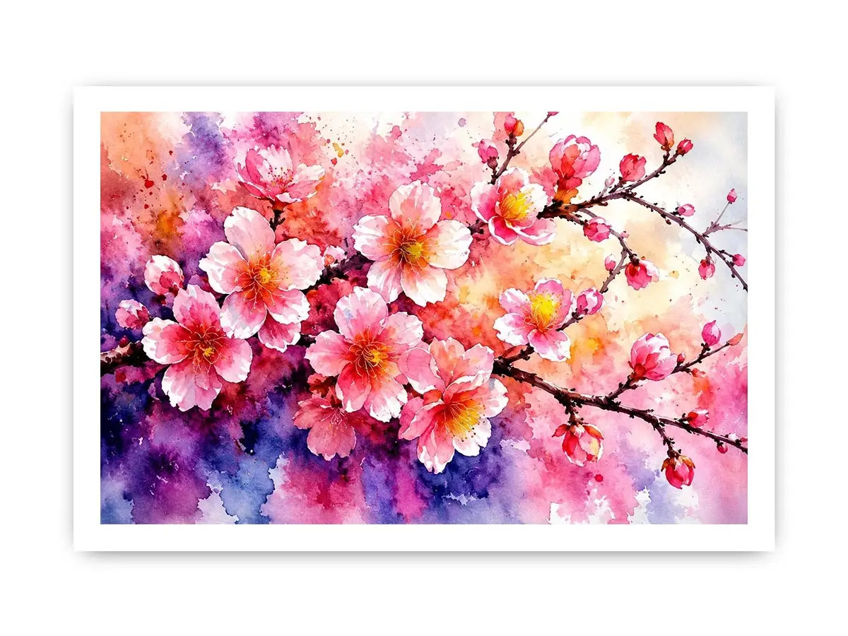 Pink Cherry Blossoms Canvas Print