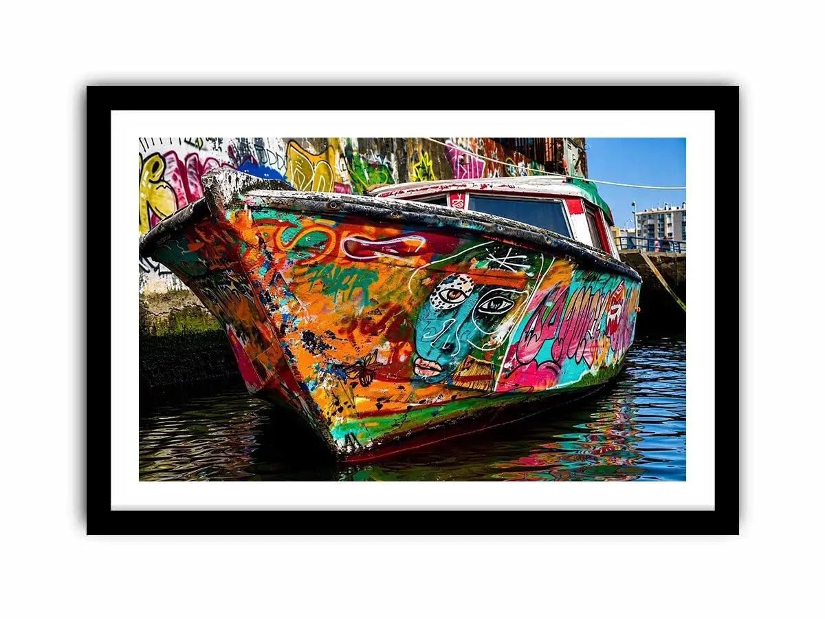 Boat Graffiti Canvas Print