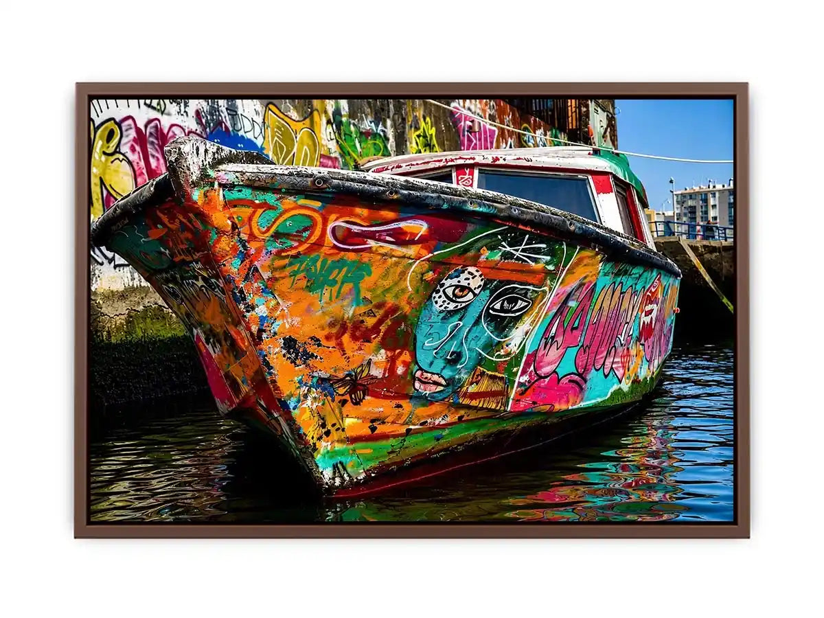 Boat Graffiti Canvas Print