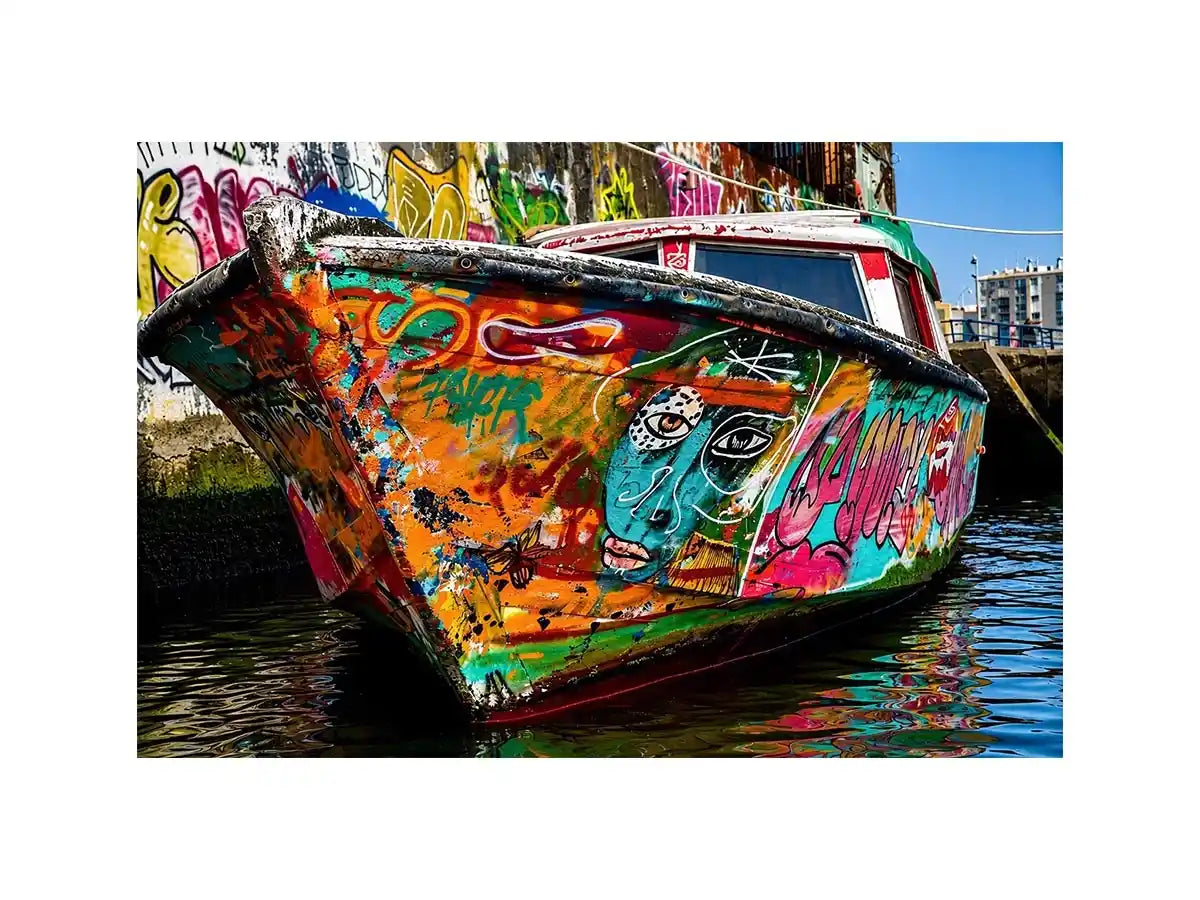 Boat Graffiti Canvas Print