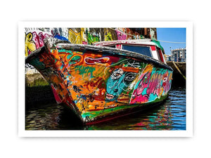 Boat Graffiti Canvas Print