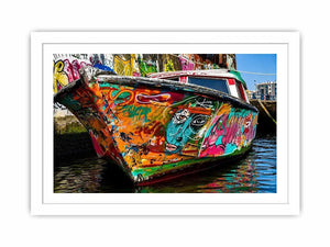 Boat Graffiti Canvas Print