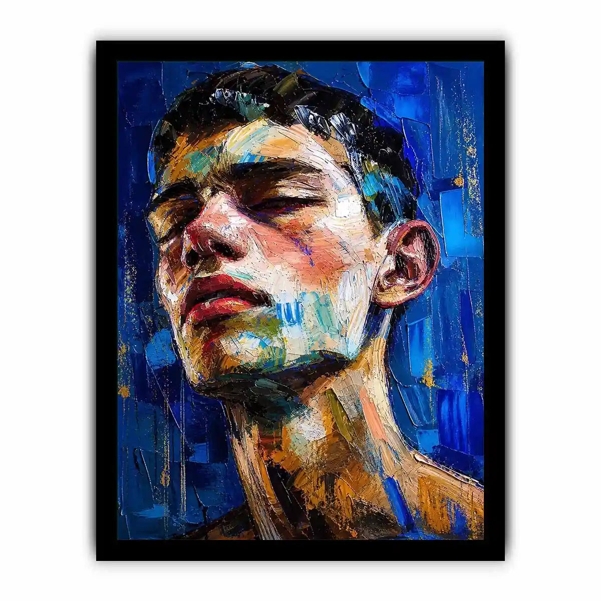 Serene intensity in modern portrait