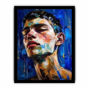 Serene intensity in modern portrait
