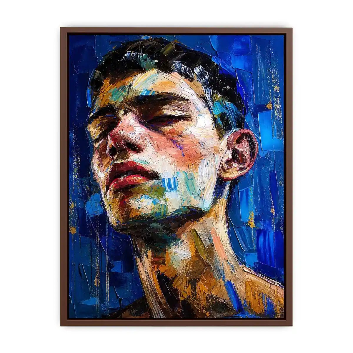 Serene intensity in modern portrait