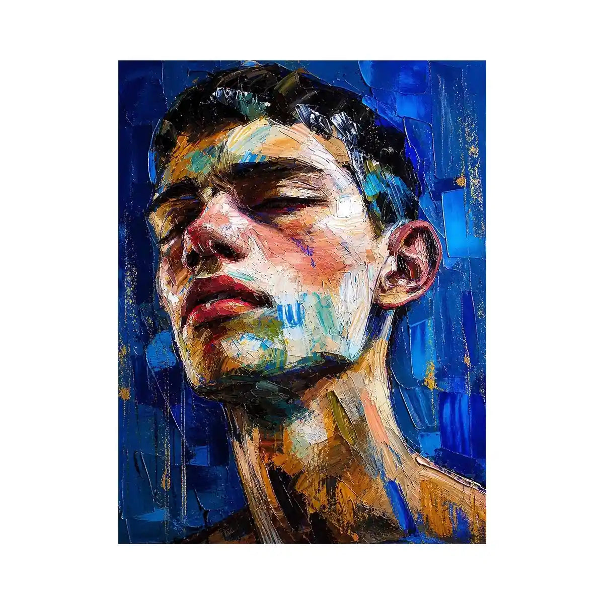 Serene intensity in modern portrait