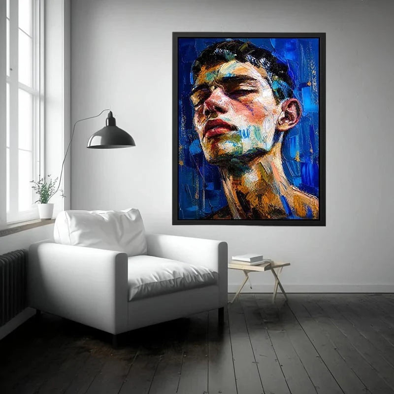 Serene intensity in modern portrait