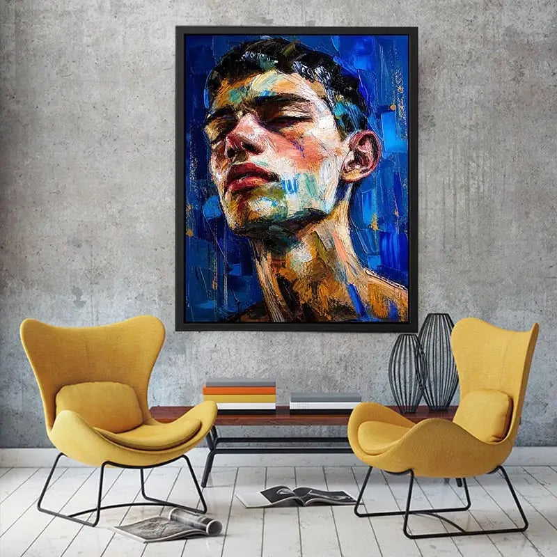 Serene intensity in modern portrait