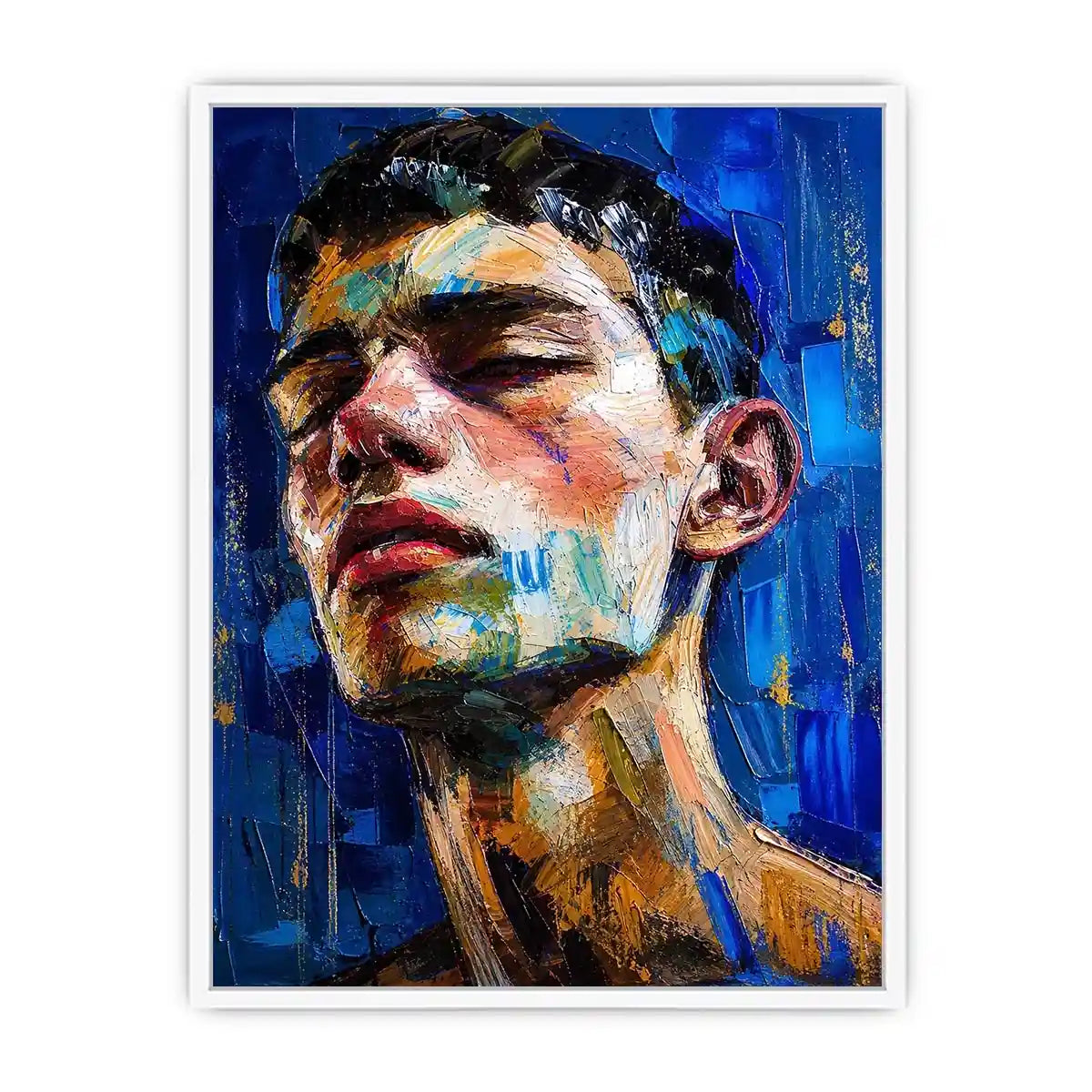 Serene intensity in modern portrait