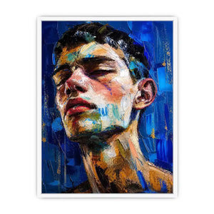 Serene intensity in modern portrait