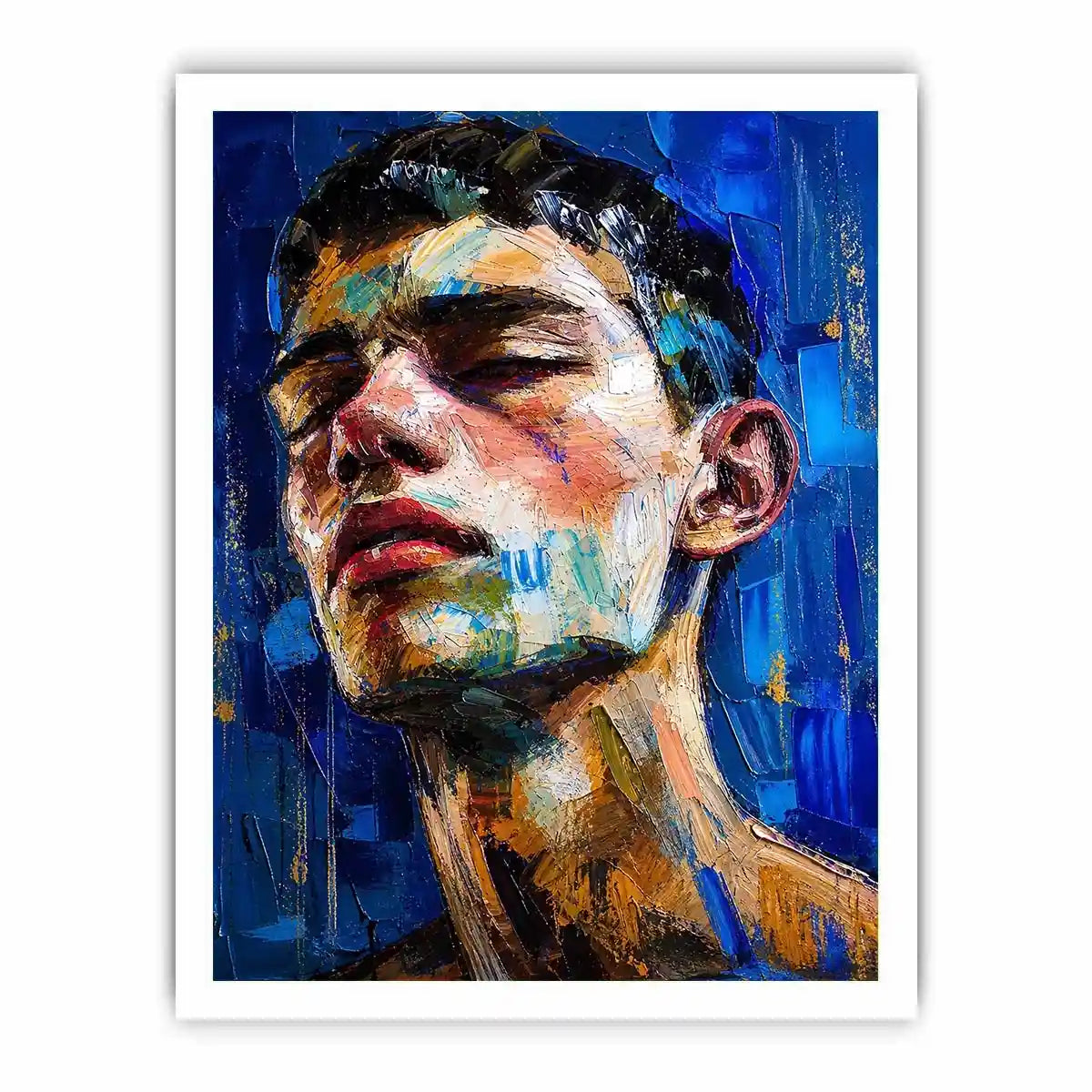 Serene intensity in modern portrait