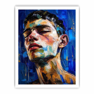 Serene intensity in modern portrait