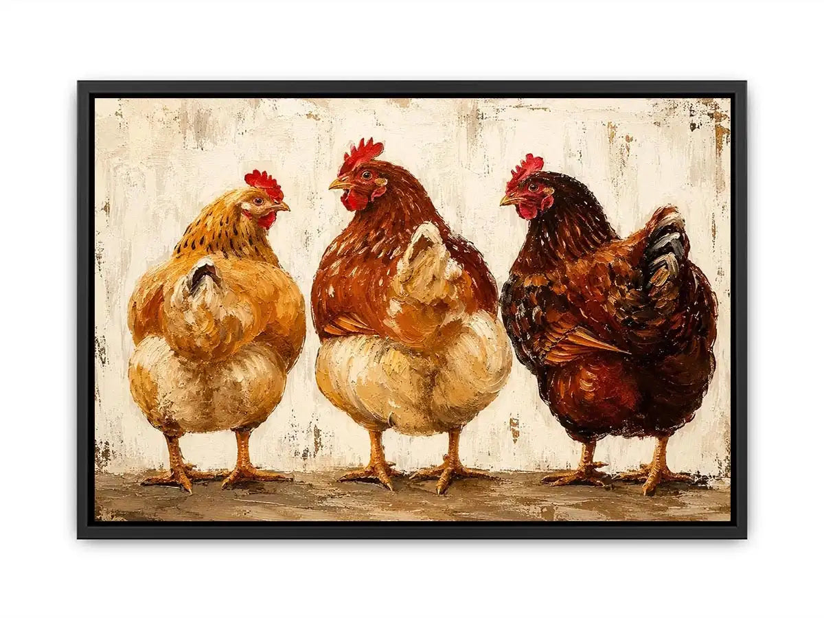 Three Hens Canvas Print