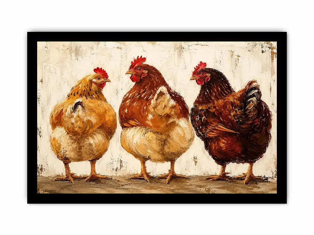 Three Hens Canvas Print