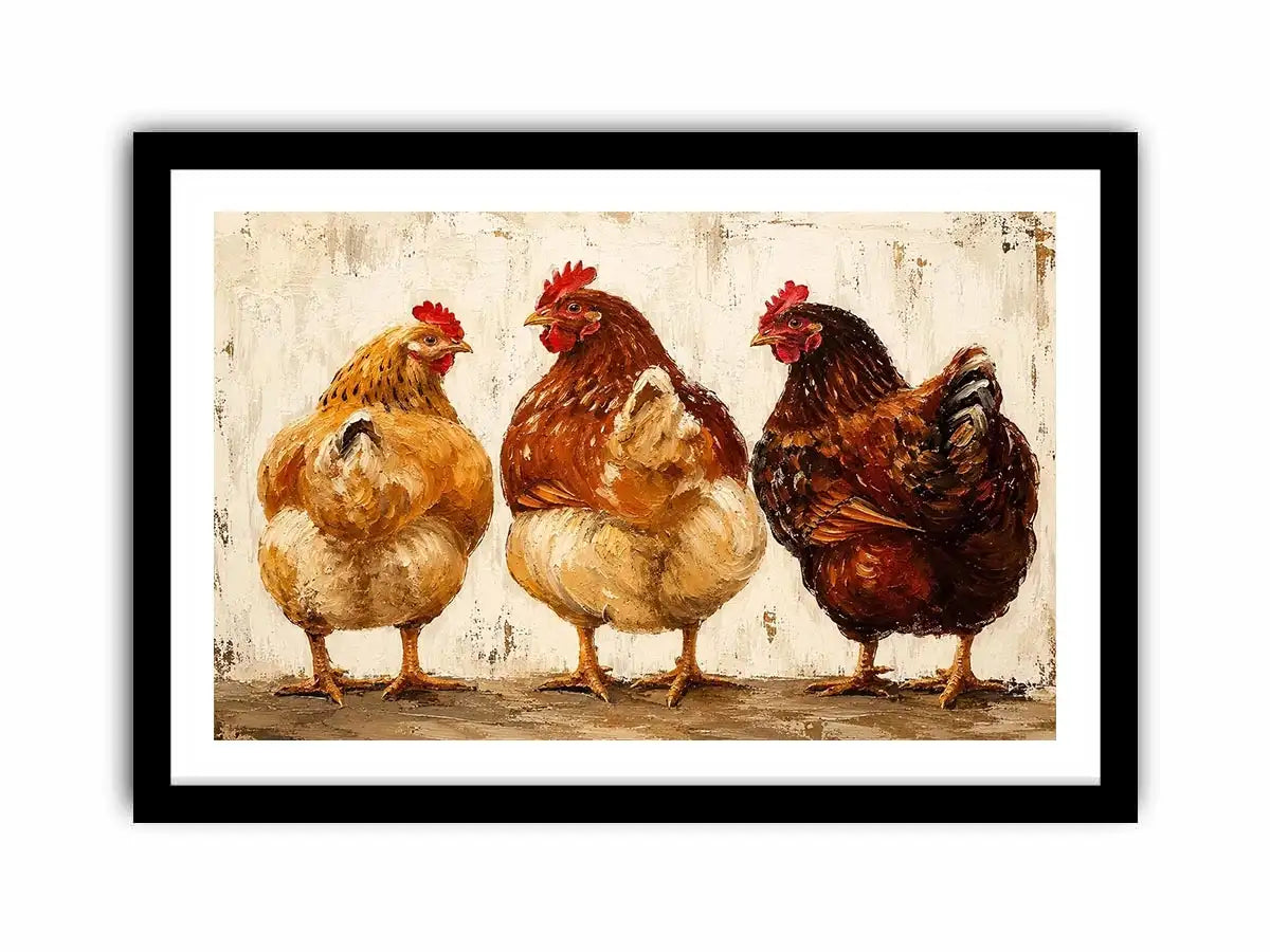 Three Hens Canvas Print