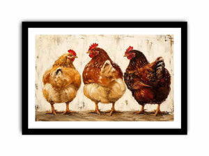 Three Hens Canvas Print