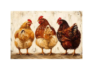 Three Hens Canvas Print