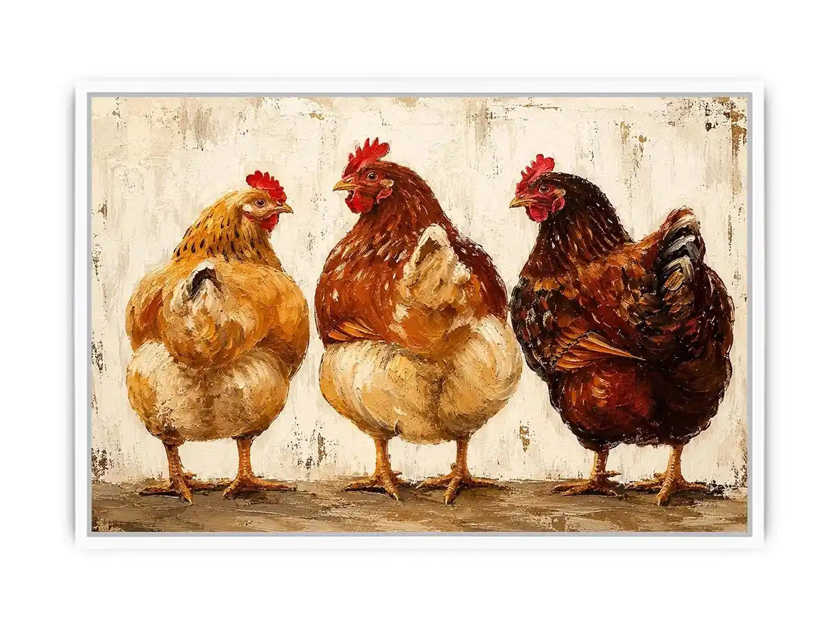 Three Hens Canvas Print