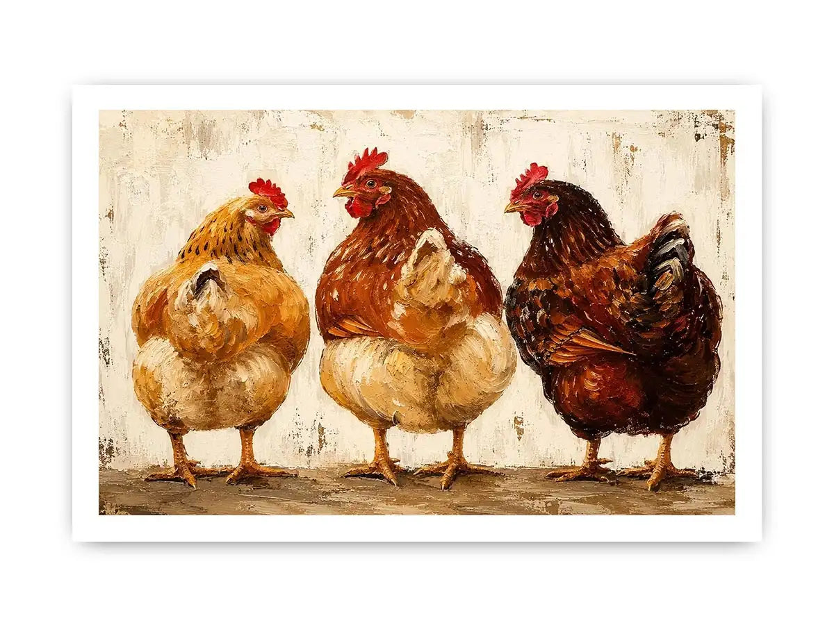 Three Hens Canvas Print
