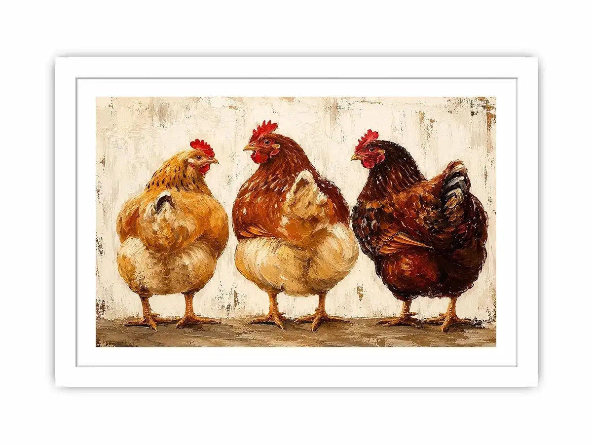Three Hens Canvas Print