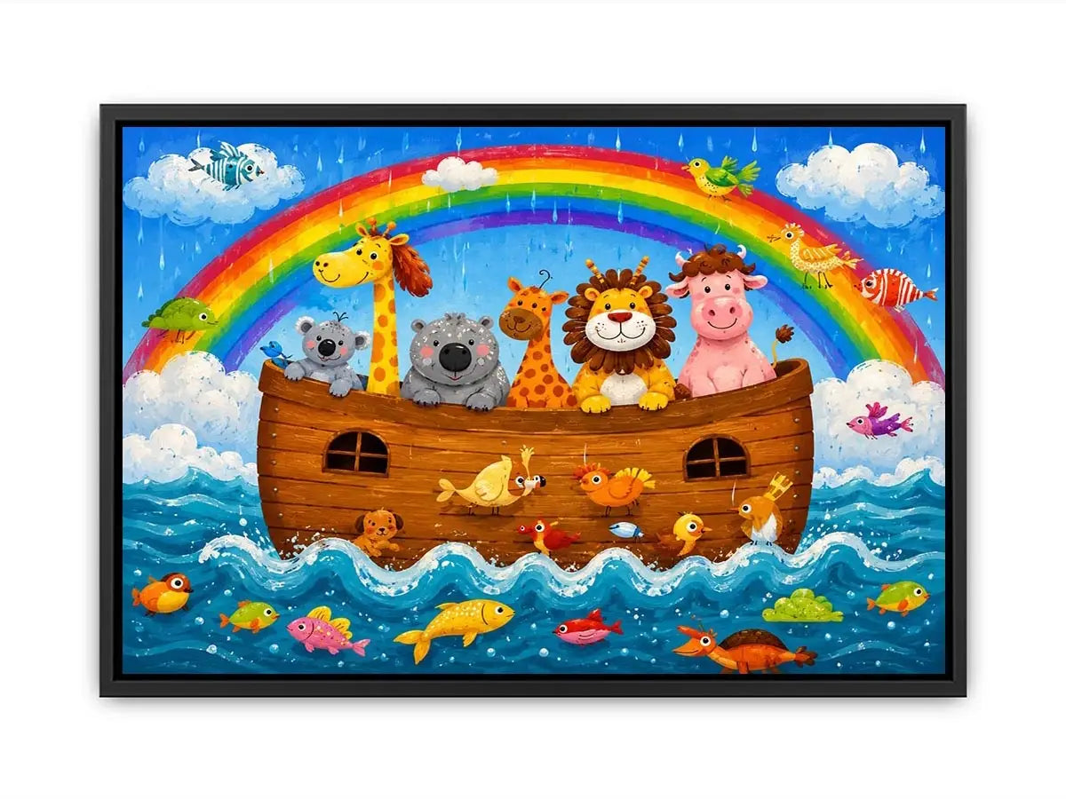 Animal On Board kids nursery Canvas Print