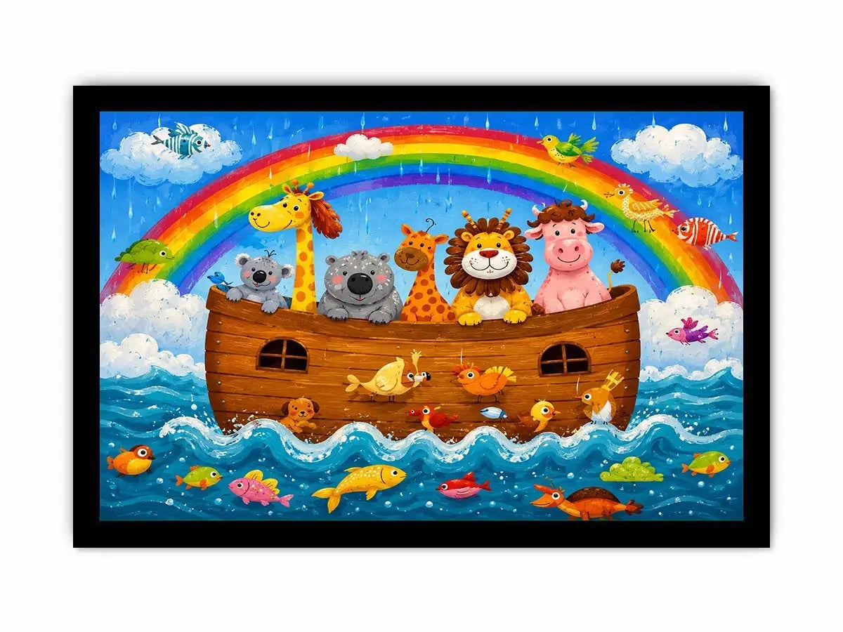 Animal On Board kids nursery Canvas Print