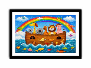 Animal On Board kids nursery Canvas Print