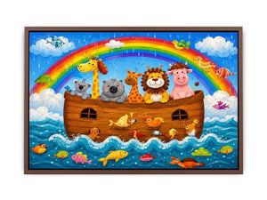 Animal On Board kids nursery Canvas Print
