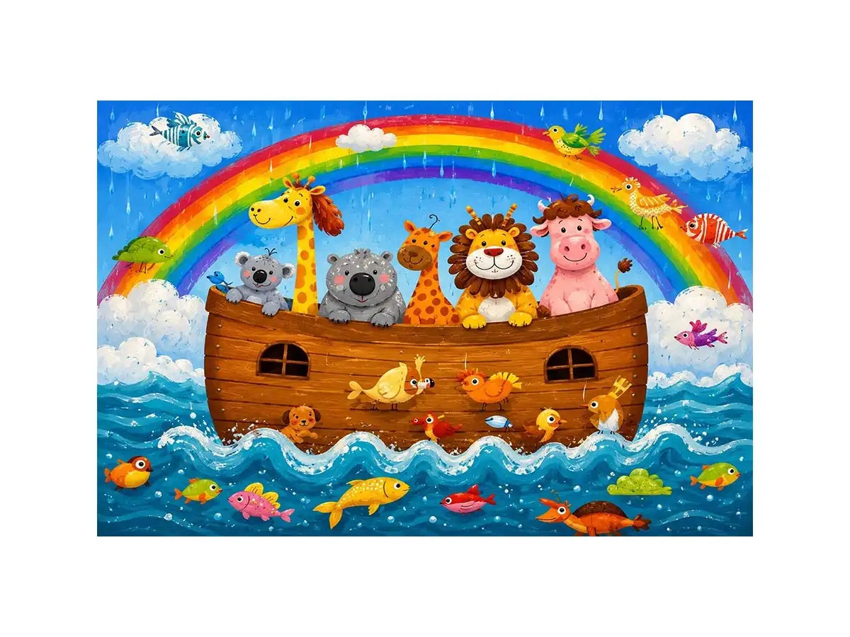 Animal On Board kids nursery Canvas Print