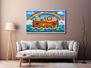 Animal On Board kids nursery Canvas Print