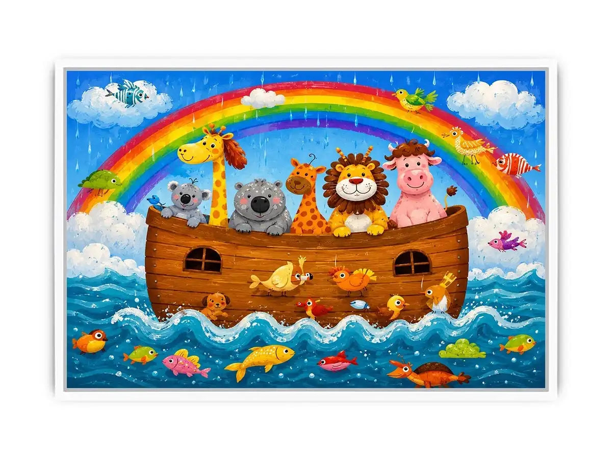 Animal On Board kids nursery Canvas Print