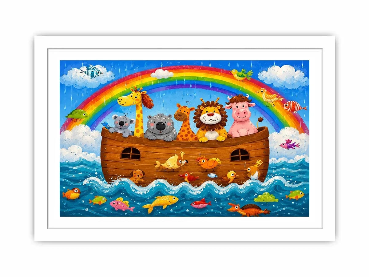 Animal On Board kids nursery Canvas Print