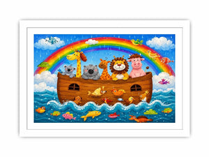 Animal On Board kids nursery Canvas Print