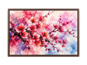 Pink Cherry Blossoms Canvas Print