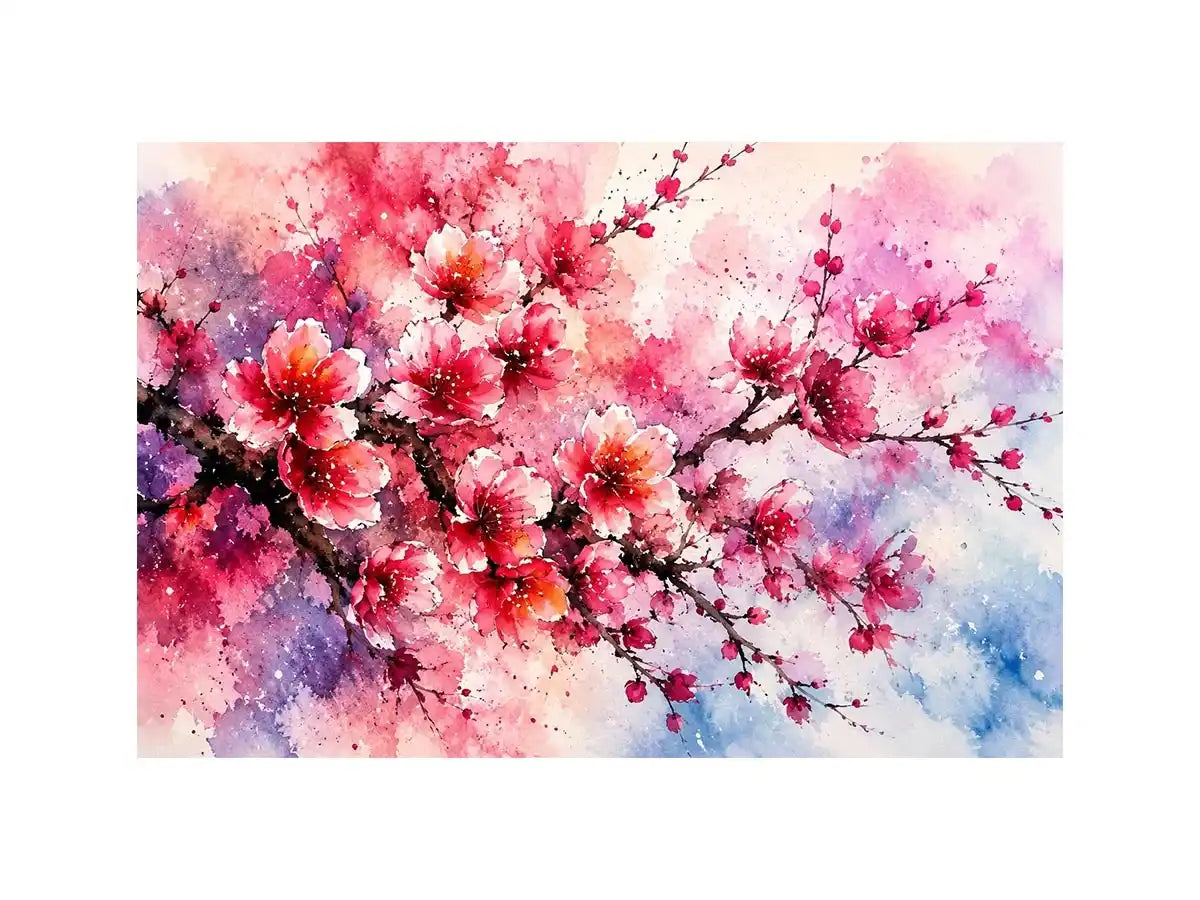 Pink Cherry Blossoms Canvas Print