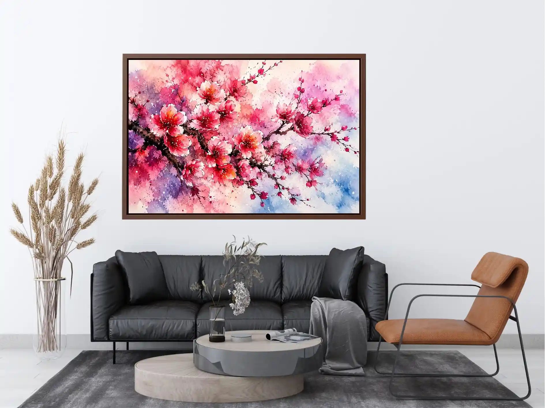 Pink Cherry Blossoms Canvas Print