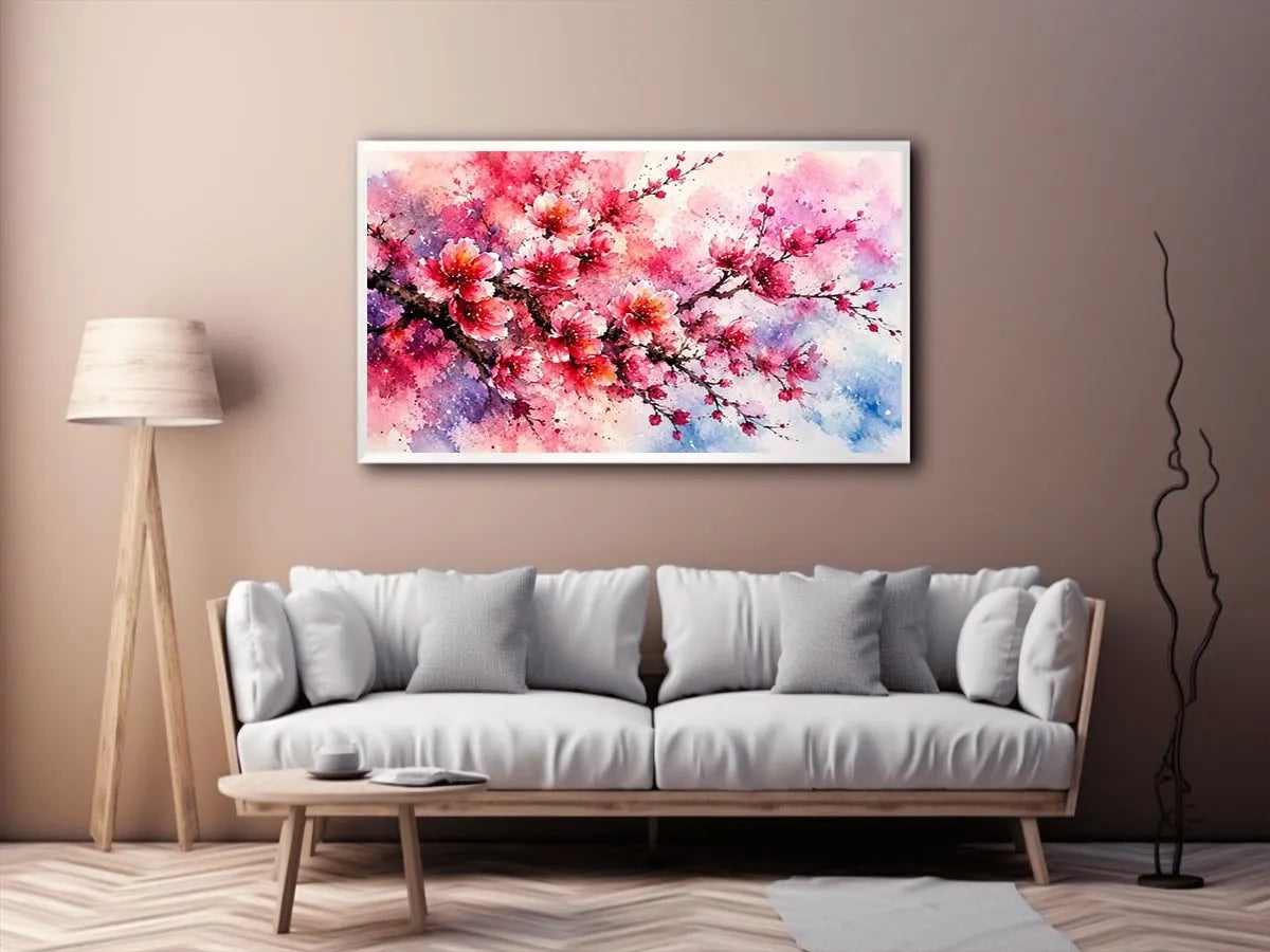 Pink Cherry Blossoms Canvas Print