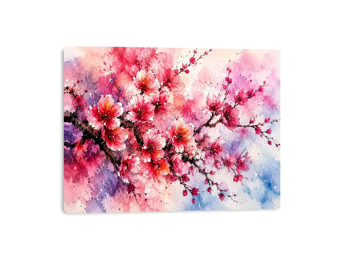 Pink Cherry Blossoms Canvas Print