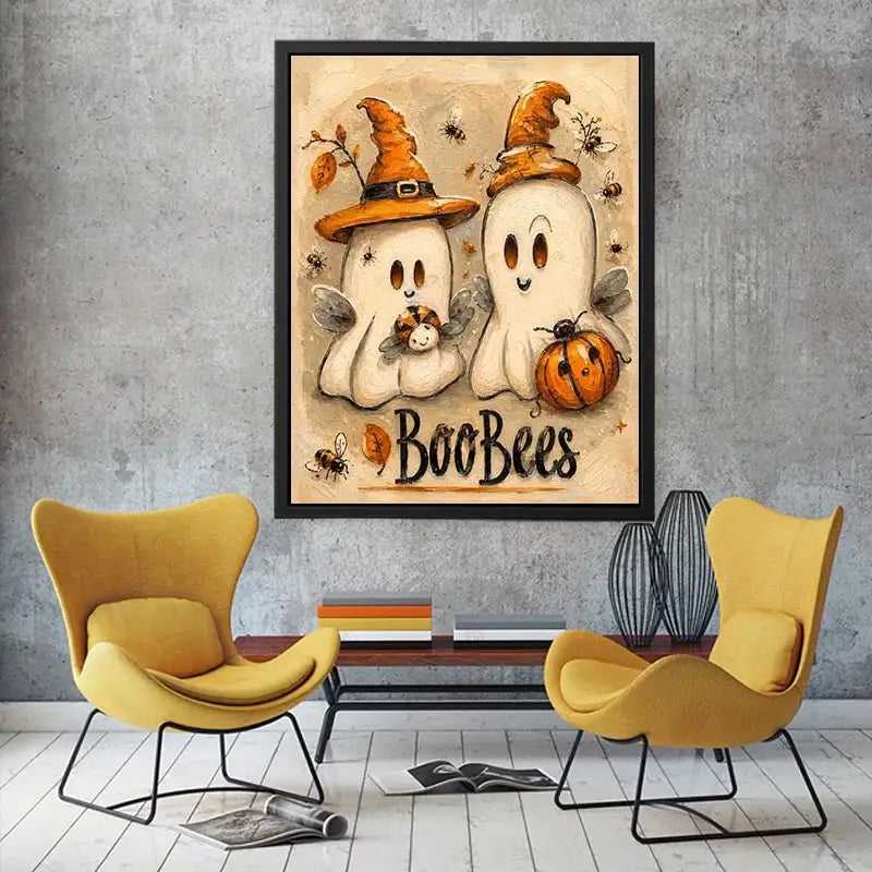 Cartoon Ghosts Canvas Print