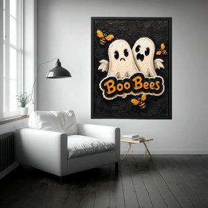 Cartoon Ghosts Canvas Print