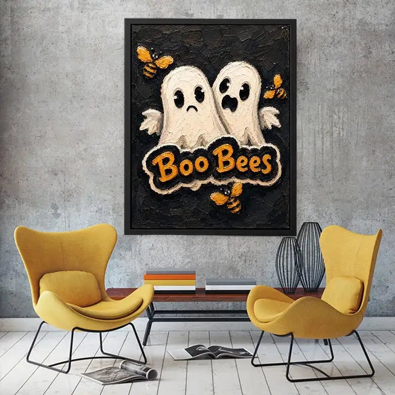 Cartoon Ghosts Canvas Print