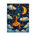 Stars Swing kids nursery Canvas Print