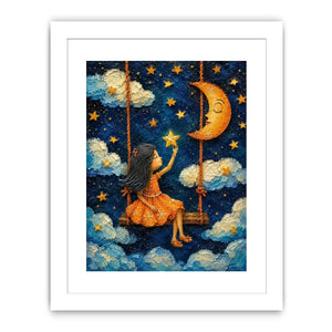 Stars Swing kids nursery Canvas Print